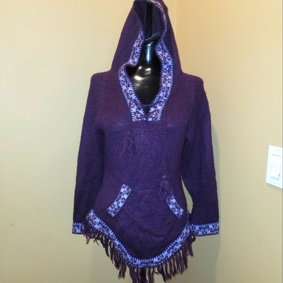 American south side, alpaca wool, purple sweater - Picture 1 of 7